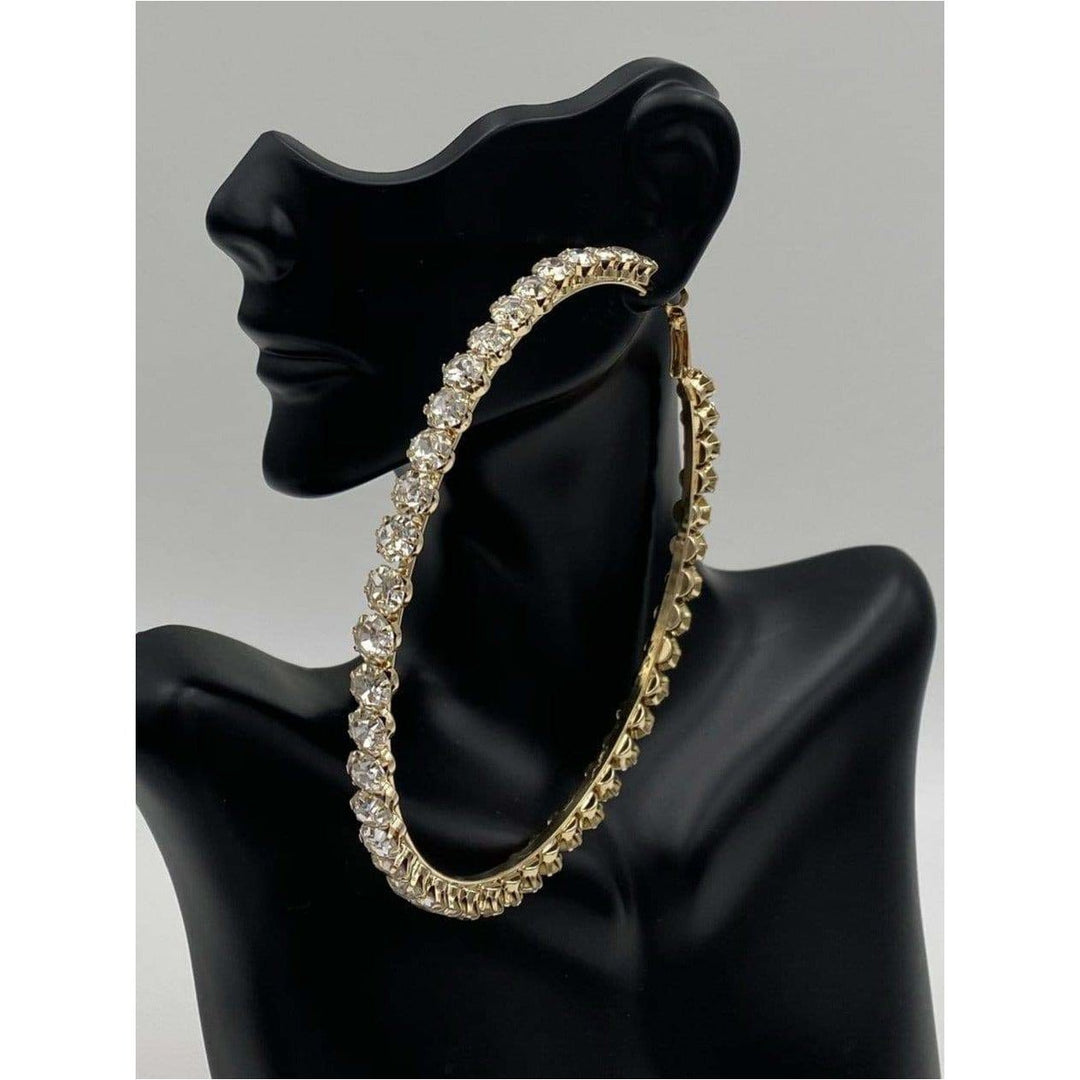 Statement Rhinestone hoops - Trufacebygrace