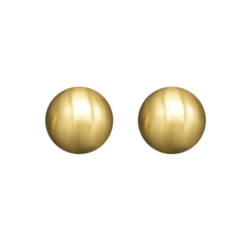 Statement Round Gold stud earrings - Trufacebygrace