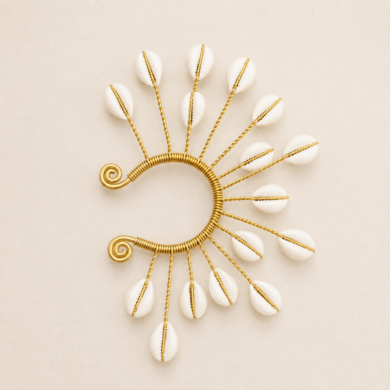 Sunburst Cowry Ear Cuff - Trufacebygrace