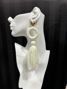 Super lightweight fluffy yarn tassel earring - Trufacebygrace