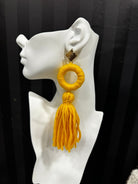 Super lightweight fluffy yarn tassel earring - Trufacebygrace