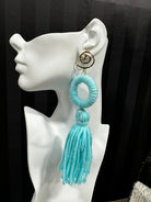 Super lightweight fluffy yarn tassel earring - Trufacebygrace