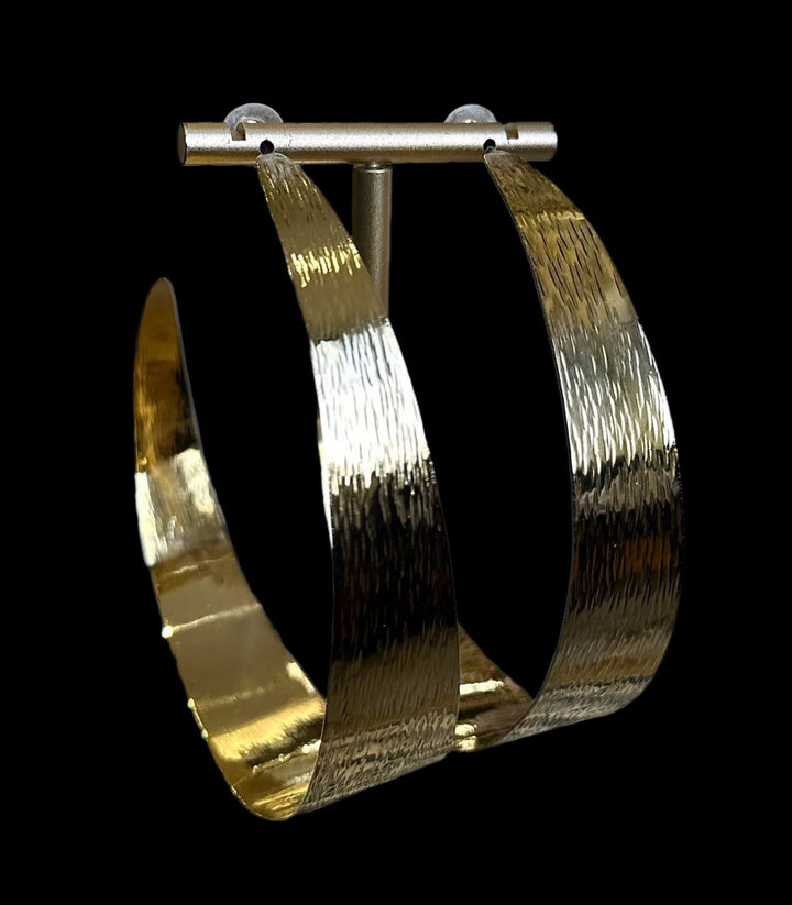 Supersized Etched Gold Hoop Earrings - Trufacebygrace