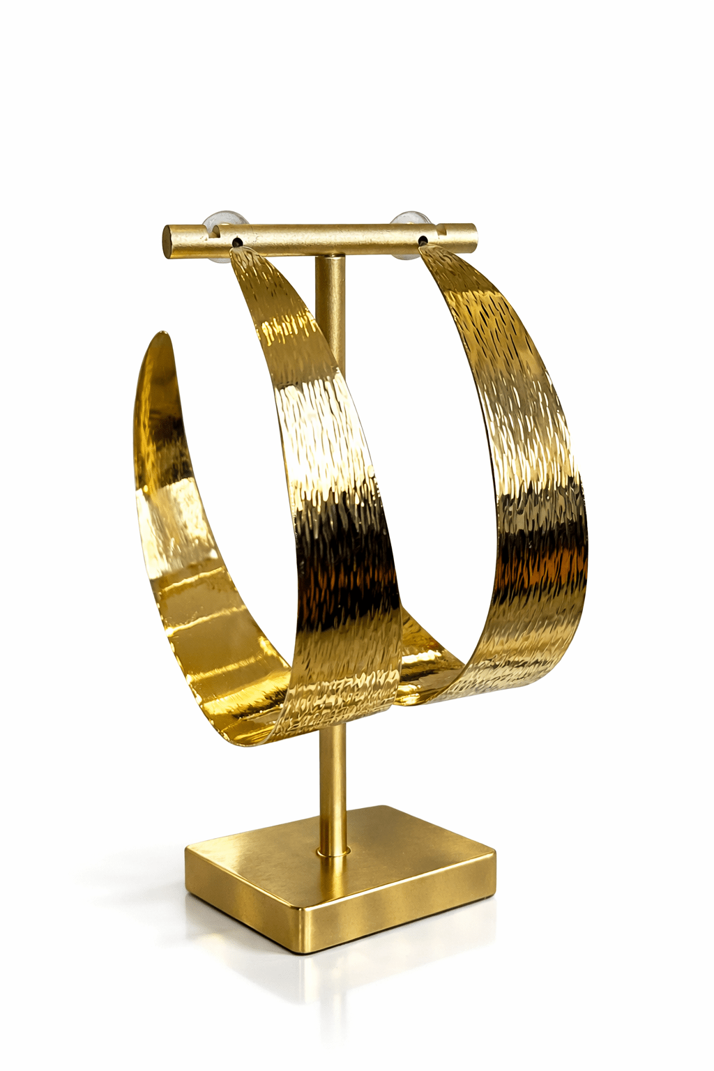 Supersized Etched Gold Hoop Earrings - Trufacebygrace