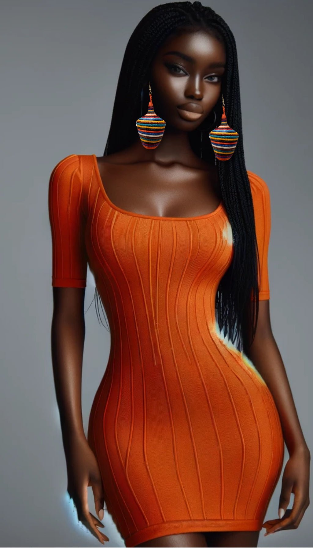 Tajiri Sana Bambaro Basket Earrings - Colorful - Trufacebygrace