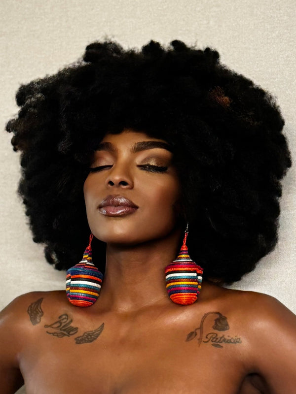Tajiri Sana Bambaro Basket Earrings - Colorful - Trufacebygrace