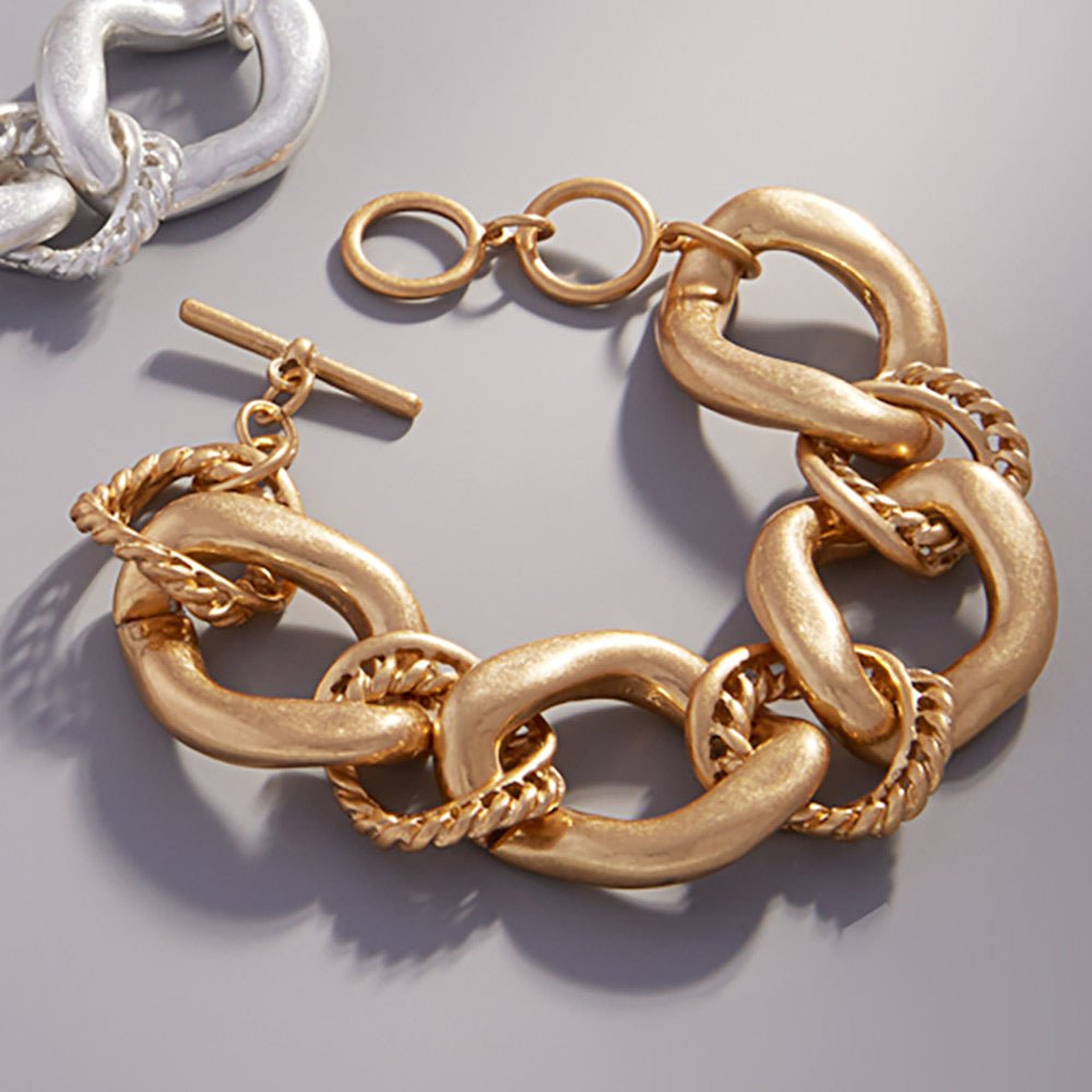 Tarnish Free Golden Waves Link bracelet - Trufacebygrace