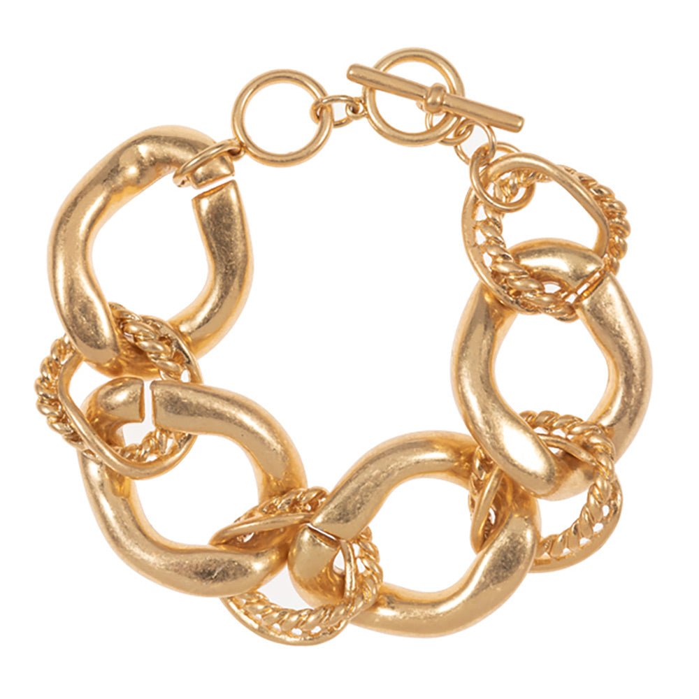 Tarnish Free Golden Waves Link bracelet - Trufacebygrace