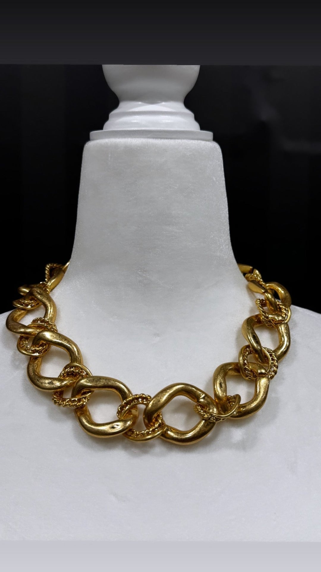 Tarnish Free Golden Waves Link Necklace - Trufacebygrace