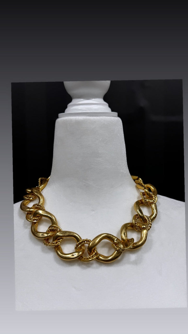 Tarnish Free Golden Waves Link Necklace - Trufacebygrace