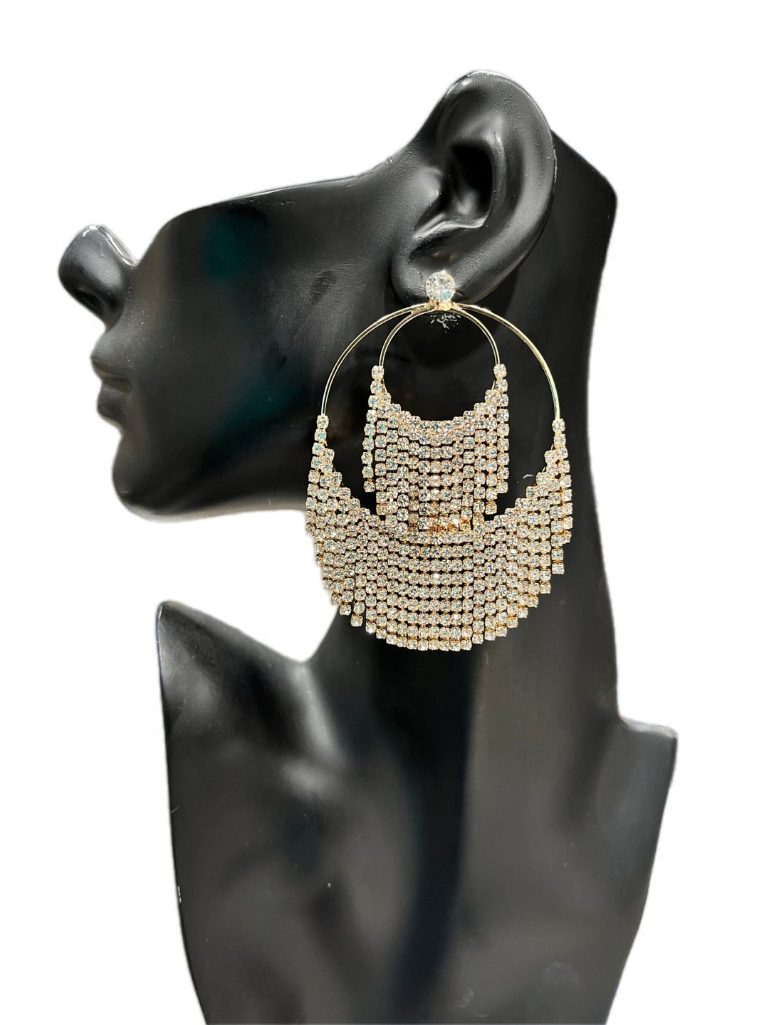 Tassel Me Rhinestone Statement Earrings - Trufacebygrace