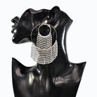 Tassel Me Rhinestone Statement Earrings - Trufacebygrace