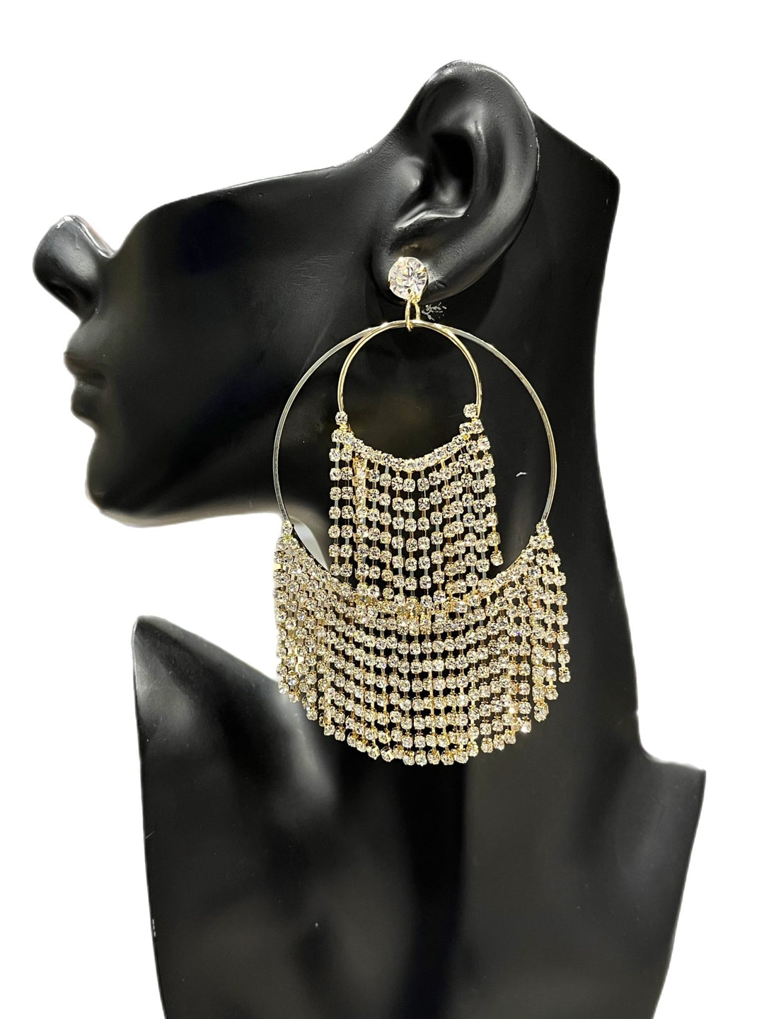 Tassel Me Rhinestone Statement Earrings - Trufacebygrace