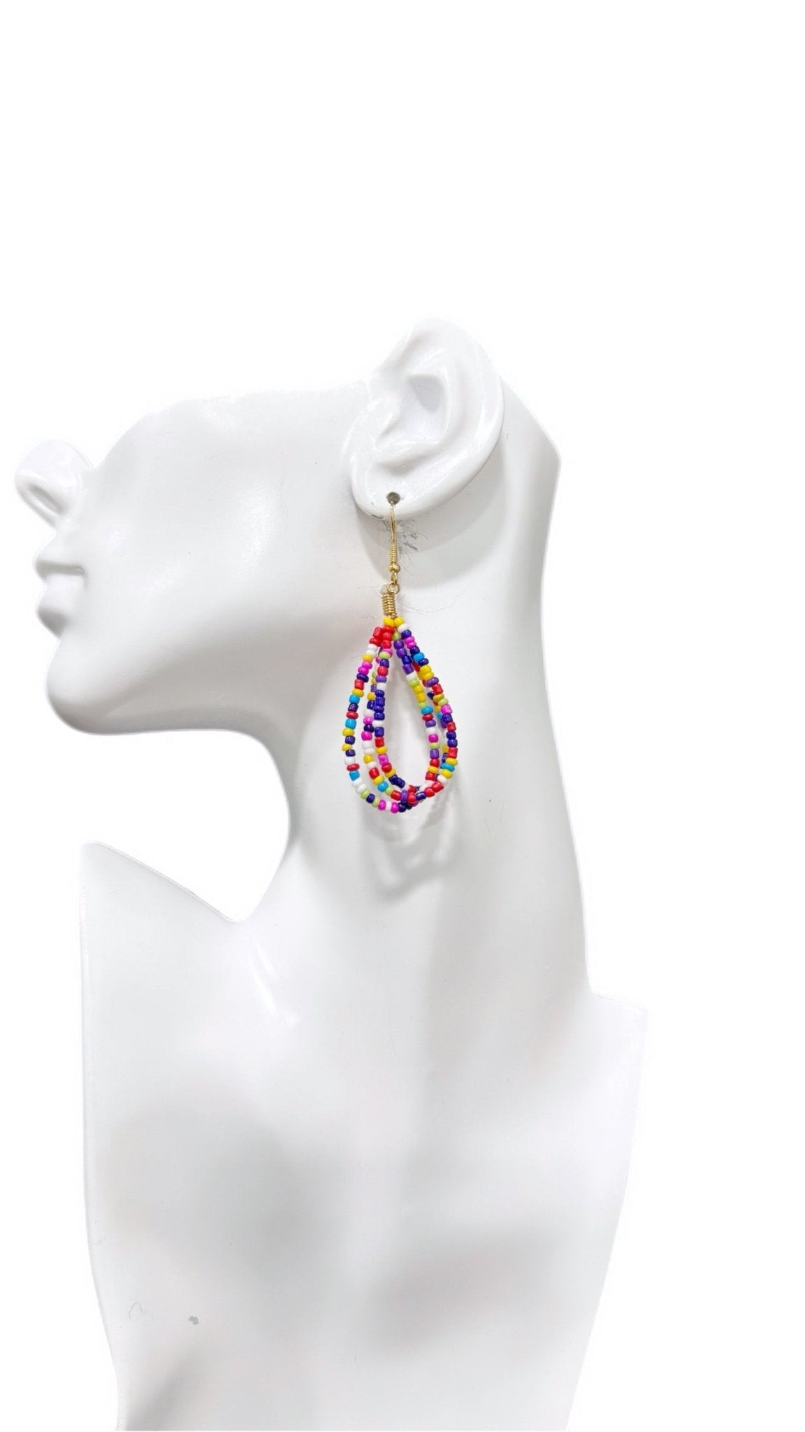 Tear Drop Beaded Earrings - Trufacebygrace