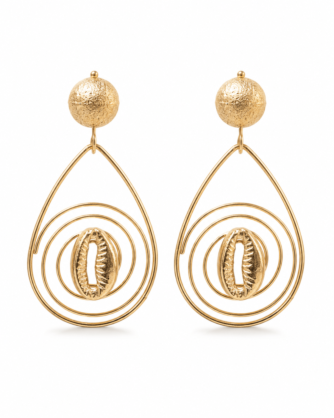 Teardrop Cowry Earrings - Trufacebygrace