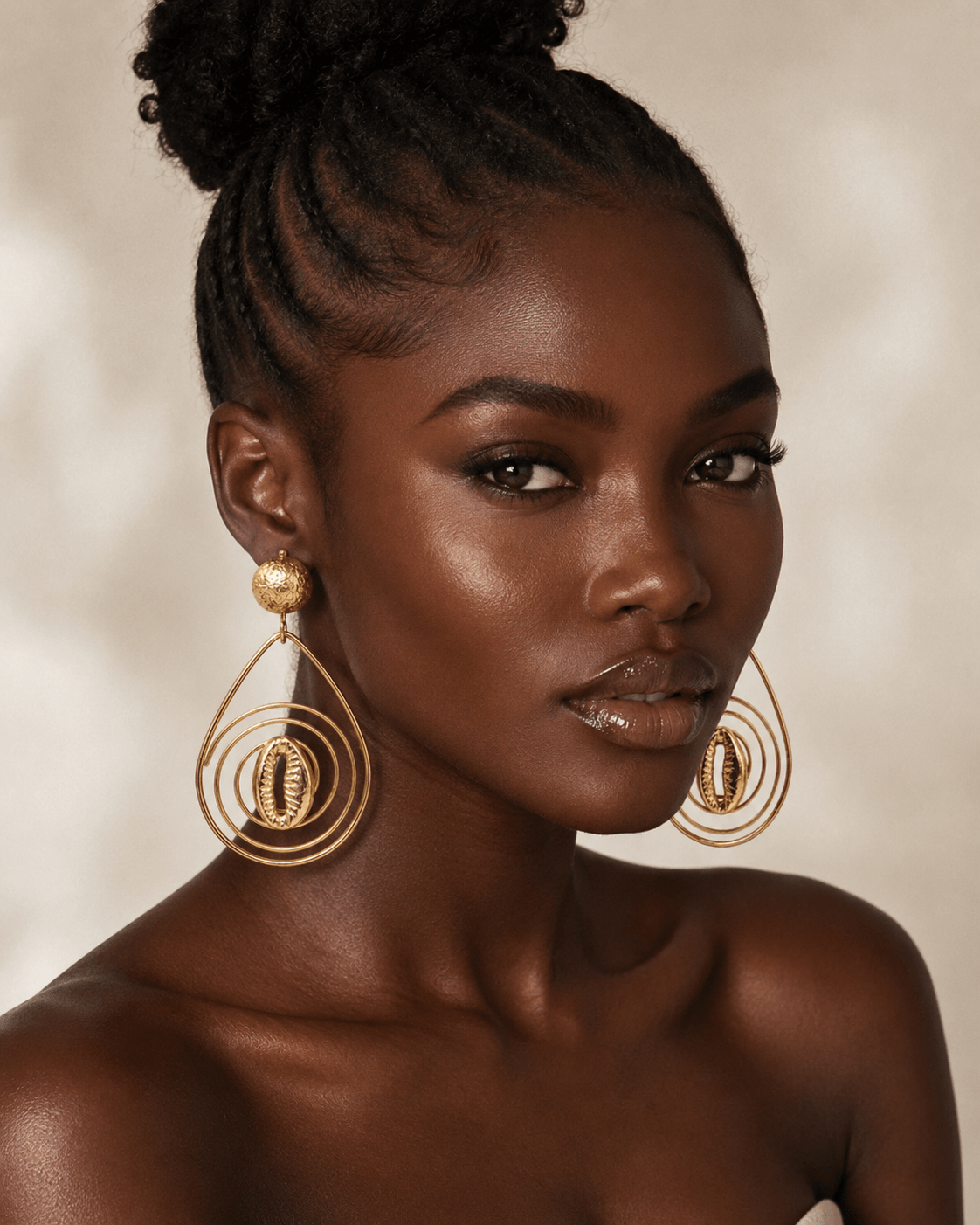 Teardrop Cowry Earrings - Trufacebygrace