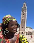 Textured Brass Dome with Africa Map Earrings - Trufacebygrace