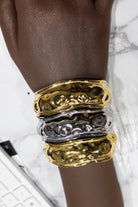 Textured Chunky Waterproof Cuff Bangle Bracelet - Trufacebygrace