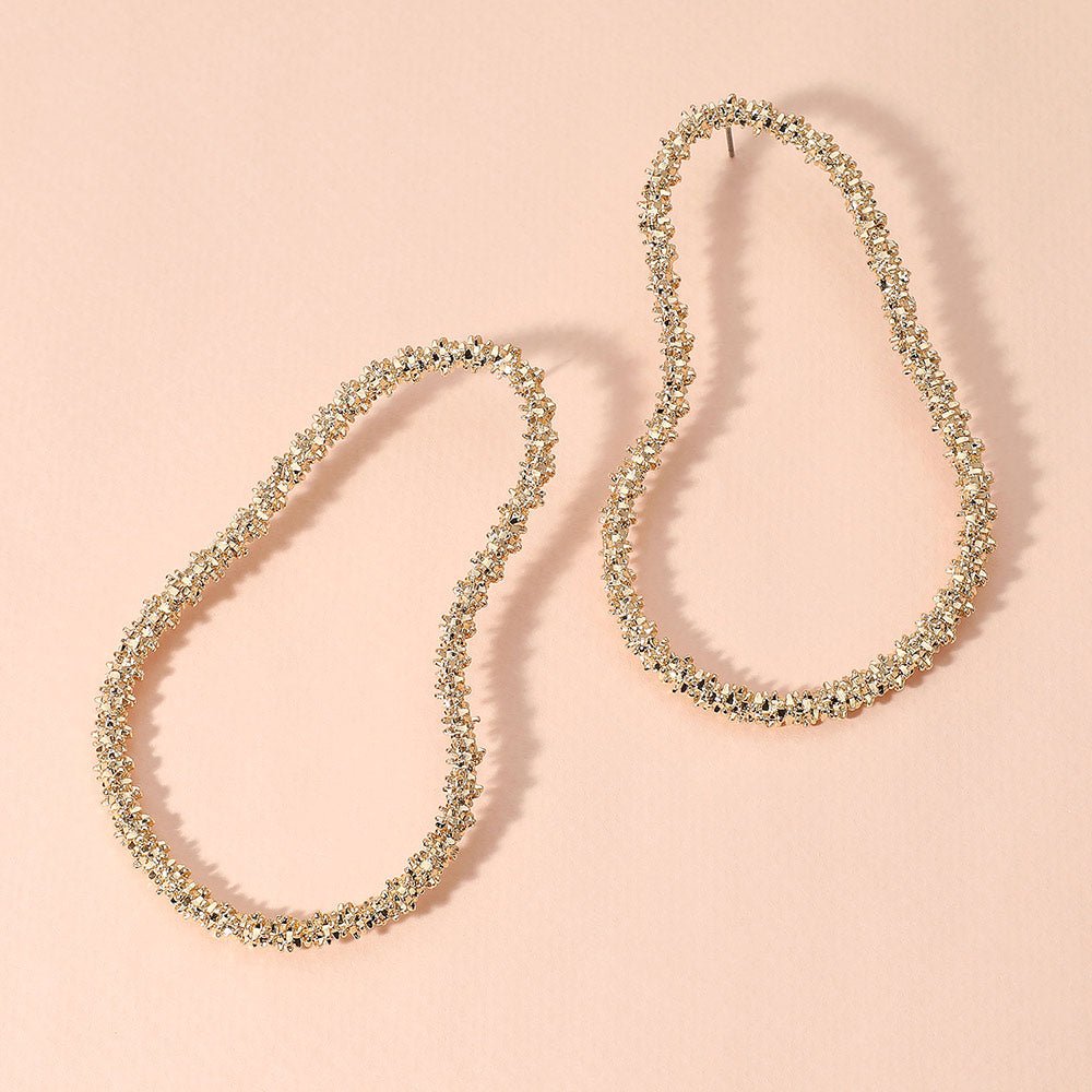 Textured Pear Stud Earrings - Trufacebygrace