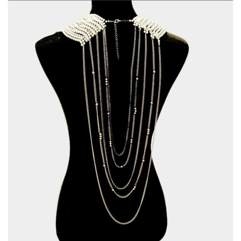 The countess Sifa multi - strand pearl bib necklace - Trufacebygrace