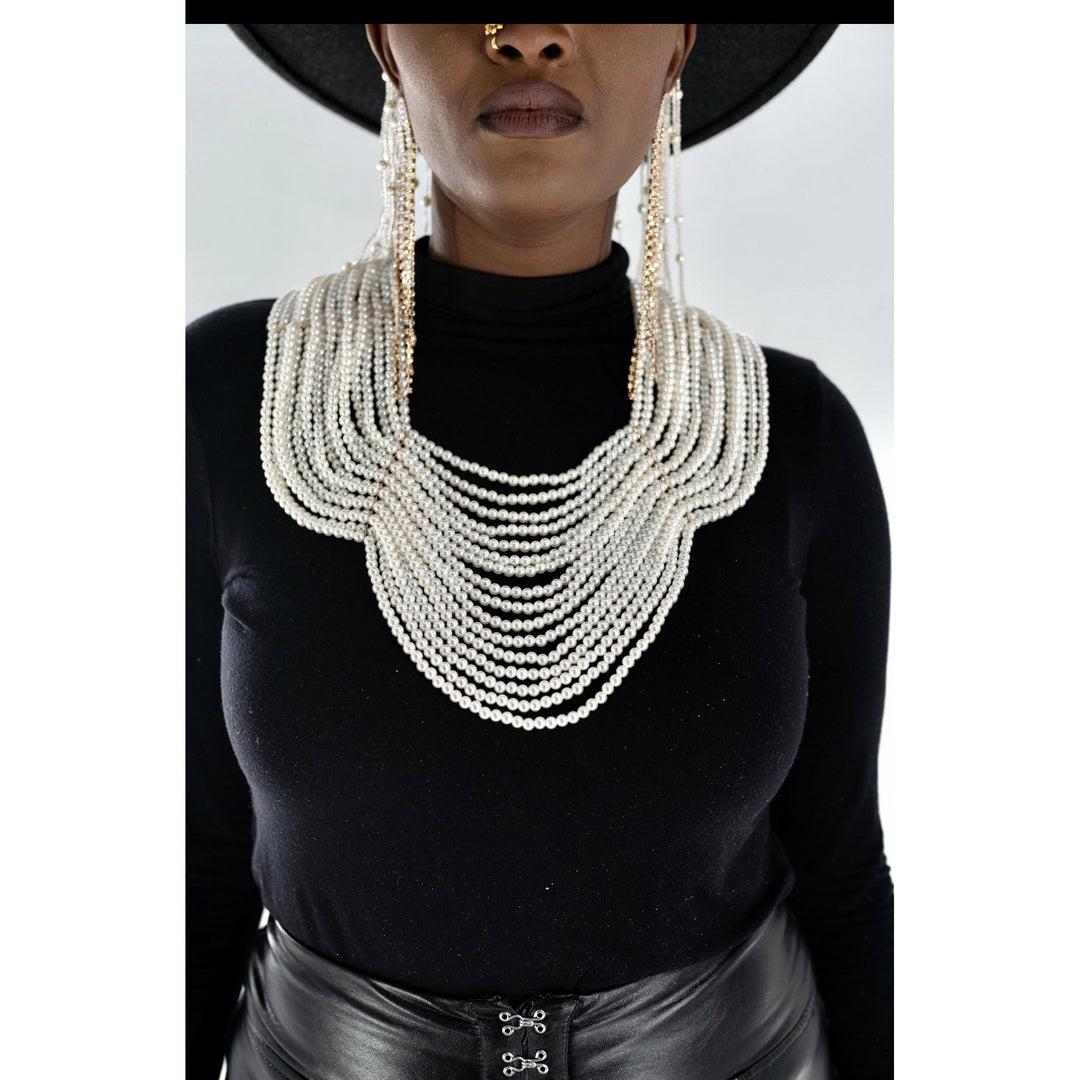 The countess Sifa multi - strand pearl bib necklace - Trufacebygrace