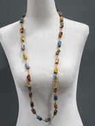The Gold - Woven Ankara Link Necklace - Trufacebygrace