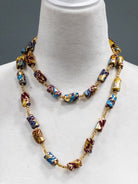 The Gold - Woven Ankara Link Necklace - Trufacebygrace