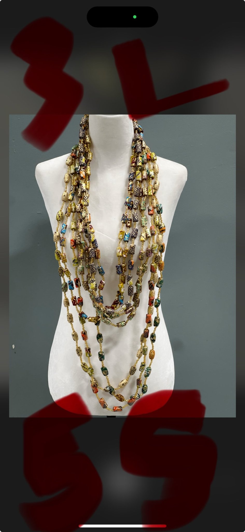 The Gold - Woven Ankara Link Necklace - Trufacebygrace