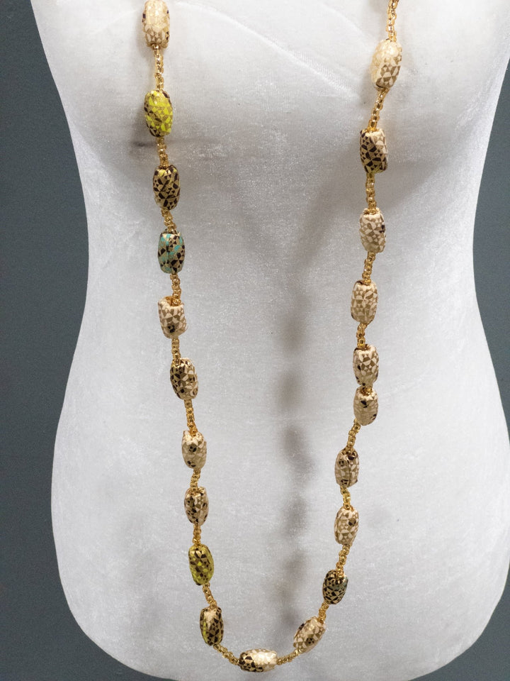 The Gold - Woven Ankara Link Necklace - Trufacebygrace