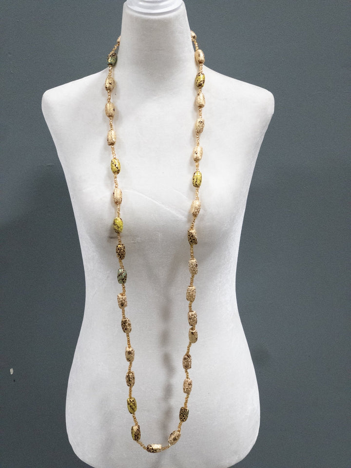 The Gold - Woven Ankara Link Necklace - Trufacebygrace