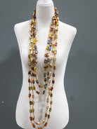 The Gold - Woven Ankara Link Necklace - Trufacebygrace
