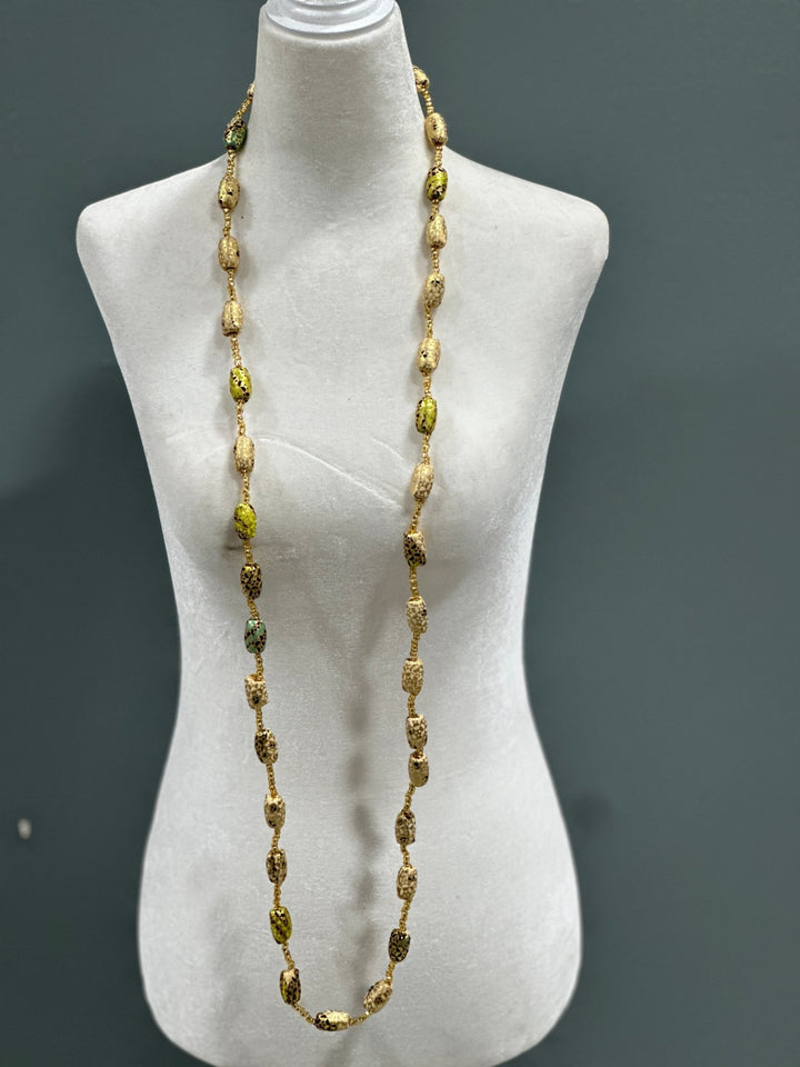 The Gold - Woven Ankara Link Necklace - Trufacebygrace
