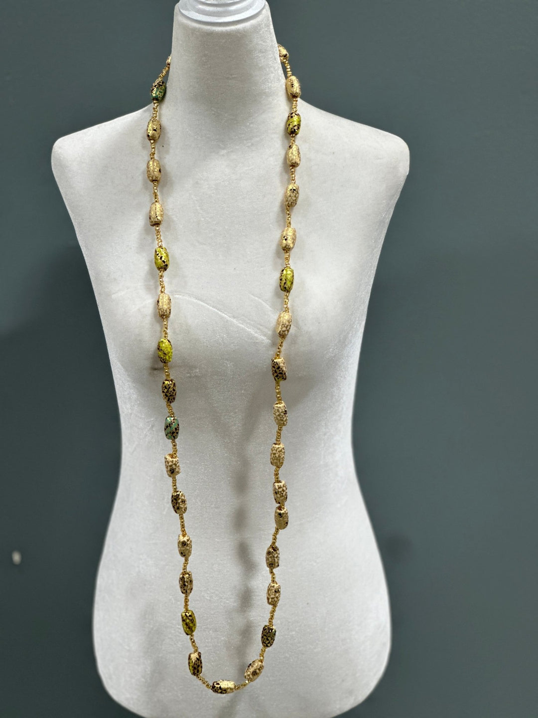 The Gold - Woven Ankara Link Necklace - Trufacebygrace