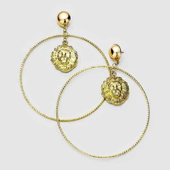 The Lioness Gold Hoops - Trufacebygrace