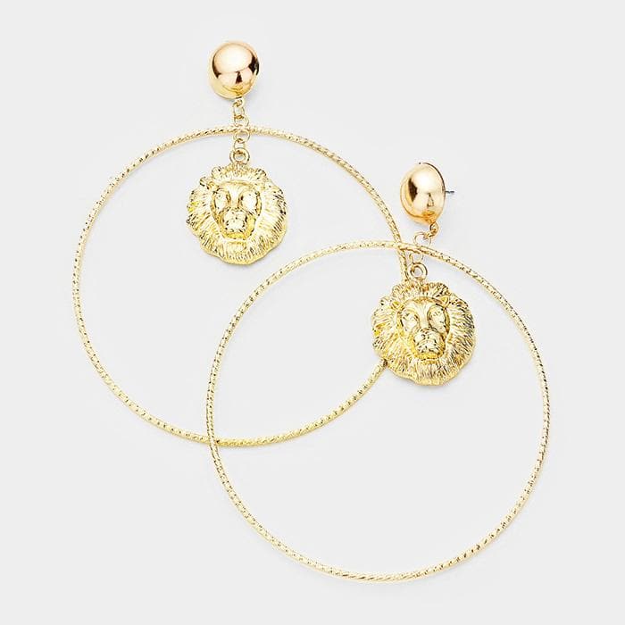 The Lioness Gold Hoops - Trufacebygrace