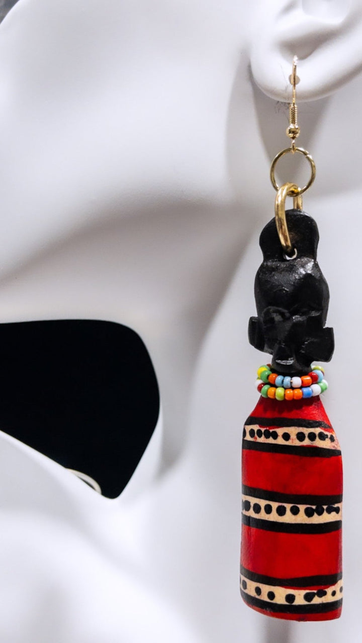 The Maasai Wood Crafted Earrings - Trufacebygrace