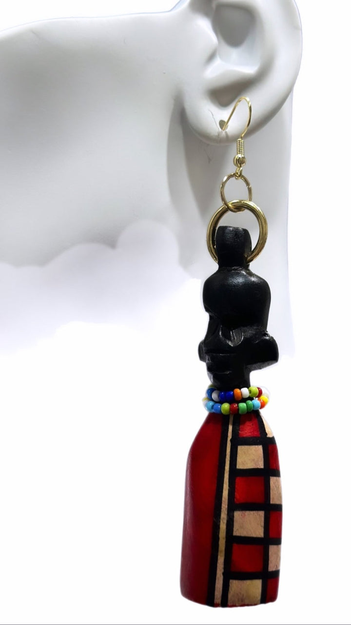 The Maasai Wood Crafted Earrings - Trufacebygrace