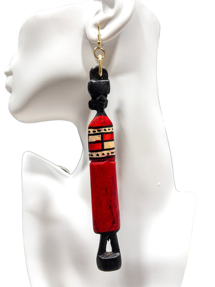 The Maasai Wood Crafted Earrings - Trufacebygrace