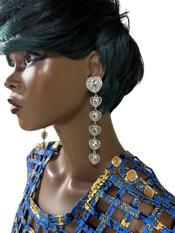 The Marquis statement Rhinestone Earrings - Trufacebygrace