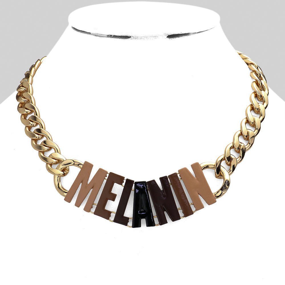 The Melanin Perfection letters Necklace - Trufacebygrace