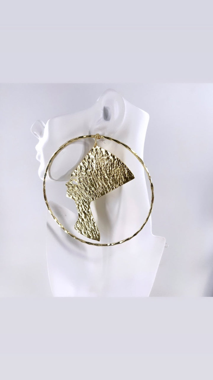 The Queen Nefertiti Circular Statement Earrings - Trufacebygrace