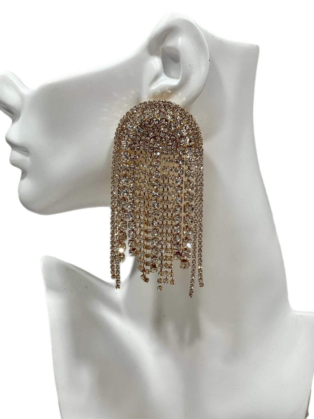 The Rhinestone Arch Earrings - Trufacebygrace