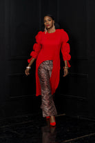 The Ruffle Sleeve Pleated Top / shirt - Trufacebygrace