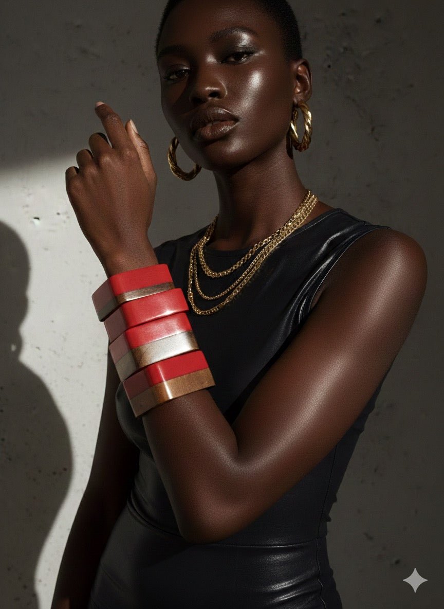 The Sedona Cuff: Two - Tone Wood & Resin Bangle - Trufacebygrace