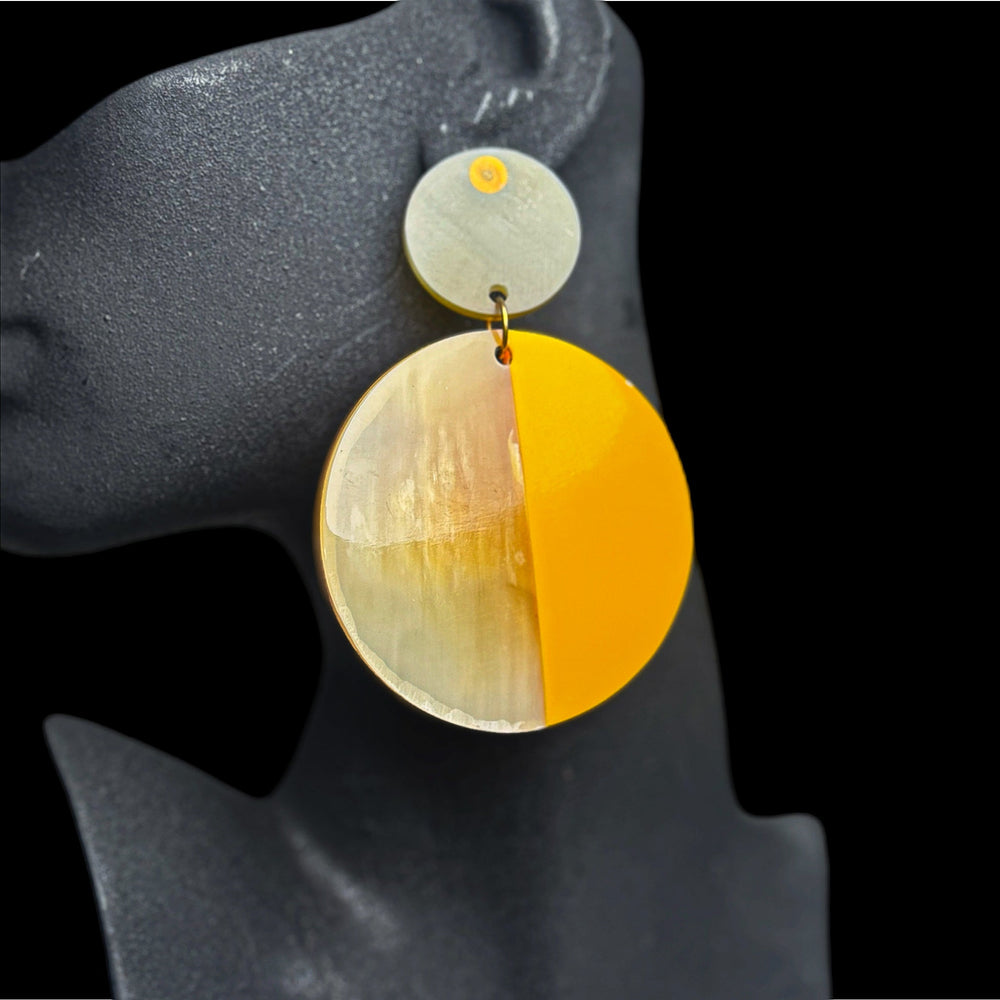 The Yellow Divide Statement Earrings - Trufacebygrace