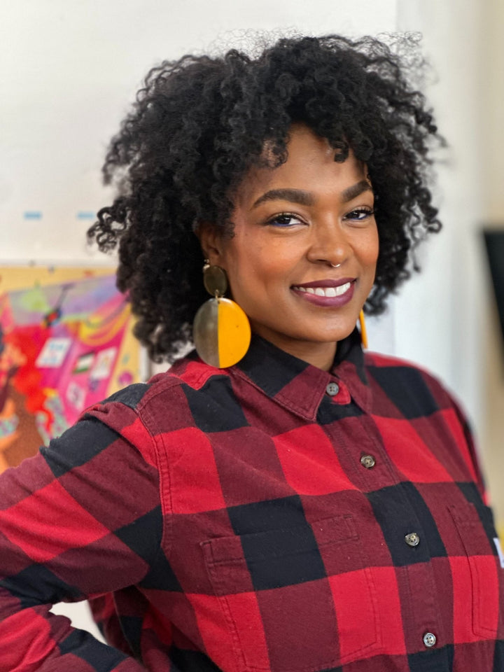 The Yellow Divide Statement Earrings - Trufacebygrace