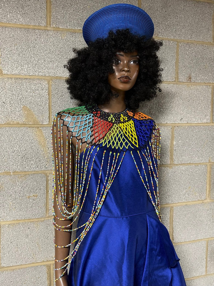 The Zuluzan beaded body piece/ necklace - Trufacebygrace