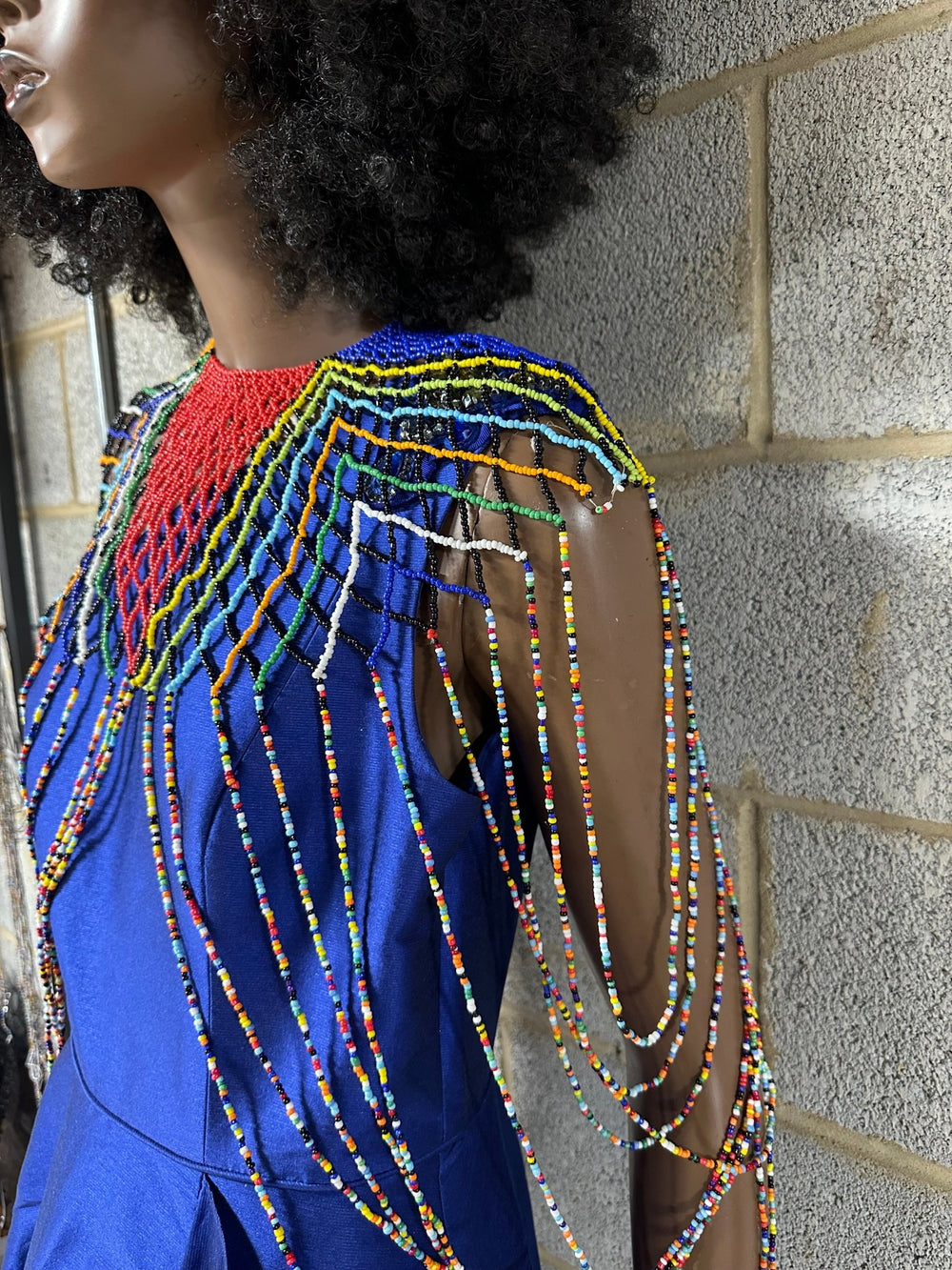 The Zuluzan beaded body piece/ necklace - Trufacebygrace