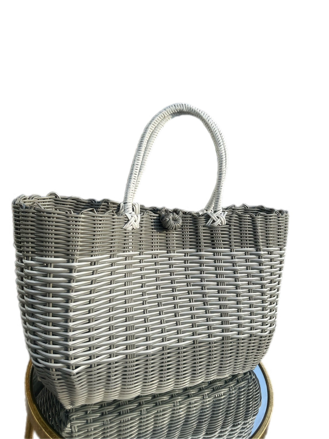 Timeless Gray Woven Beach Bags - Trufacebygrace