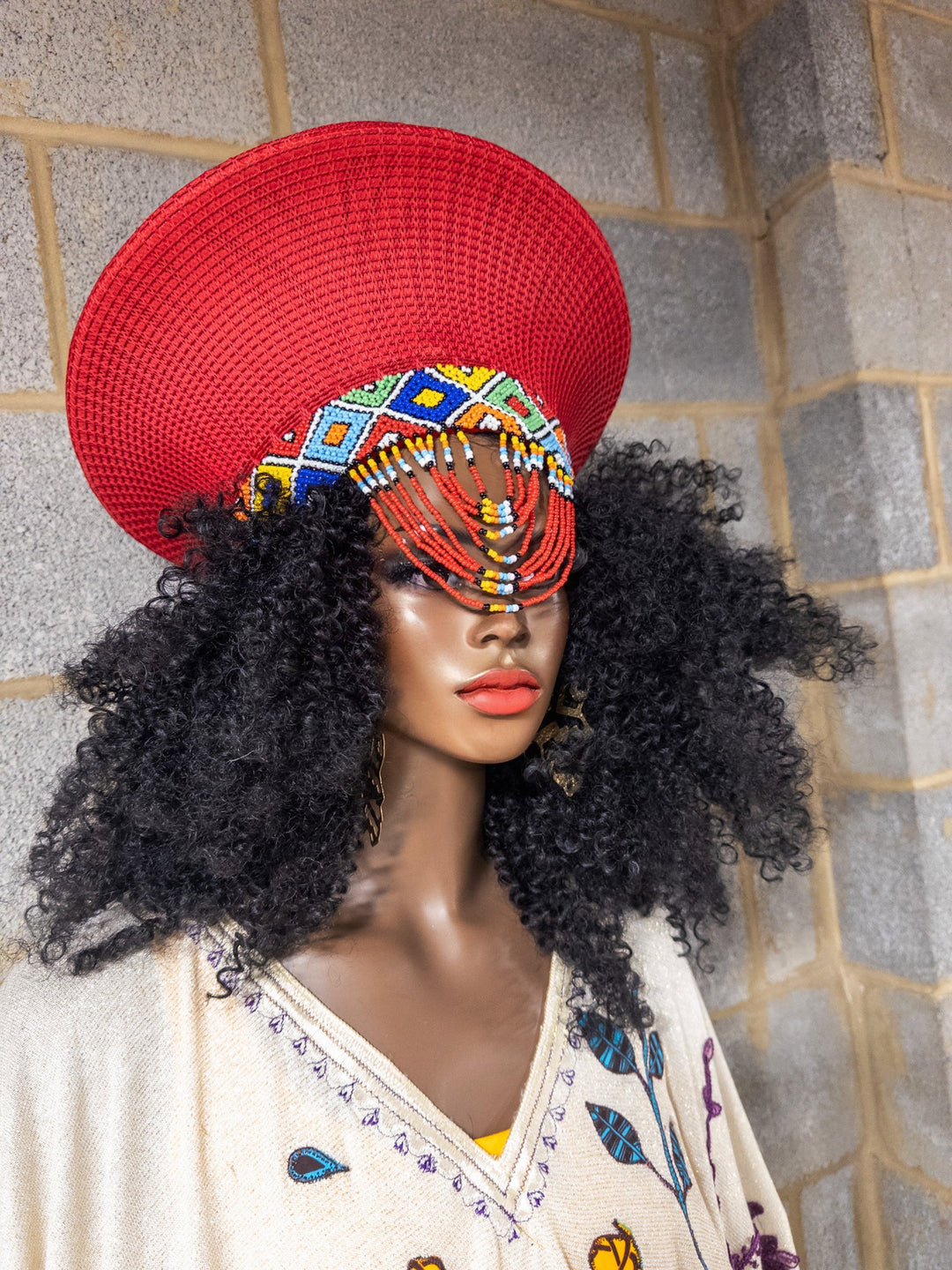 Traditional Beaded Zulu basket Hat - Trufacebygrace